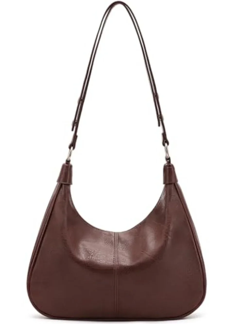 Ultra Soft Foldable Vegan Leather Crossbody Hobo Bag Tote Shoulder Purse